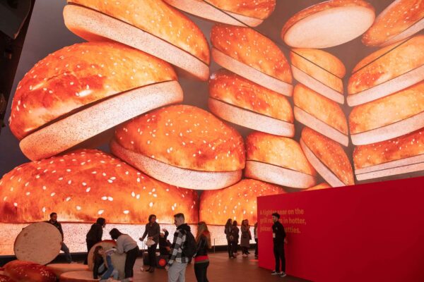 McDonald’s launched a full 360 immersive experience which tapped into all five senses to celebrate the nationwide rollout of their enhanced core burger range.